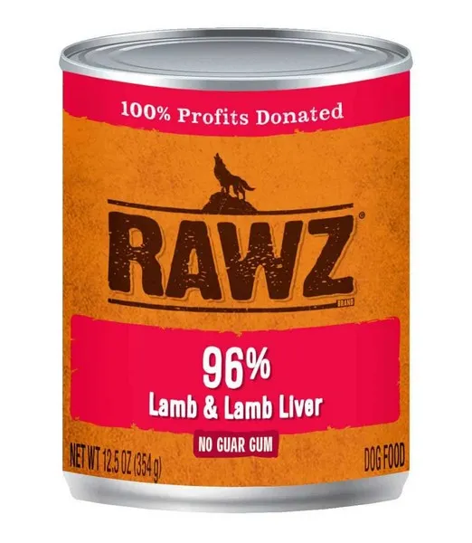 12/12.5 oz. Rawz 96% Lamb & Lamb Liver Dog - Health/First Aid